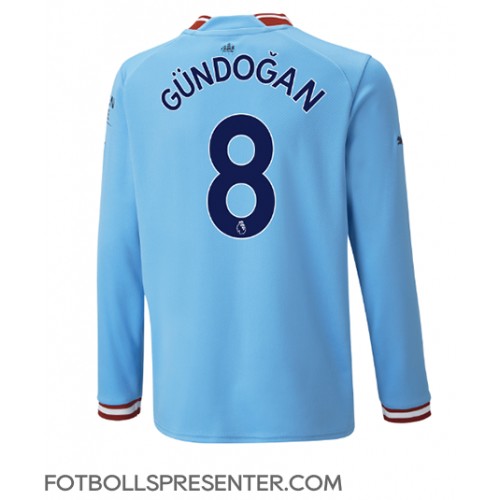 Manchester City Ilkay Gundogan #8 Hemma Matchtröja 2022-23 Långärmad Manchester City Ilkay Gundogan #8 Hemma Matchtröja 2022-23 Långärmad